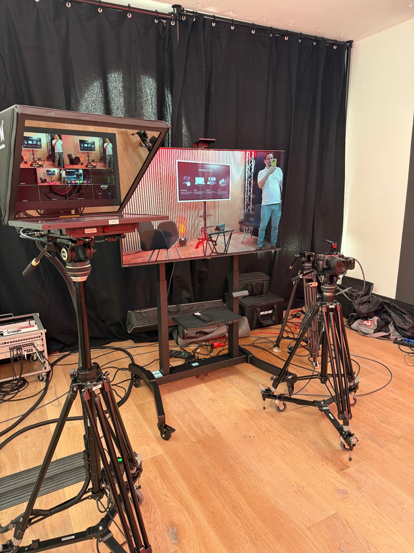 Teleprompter im ESG Media TV-Studio Frechen Köln
